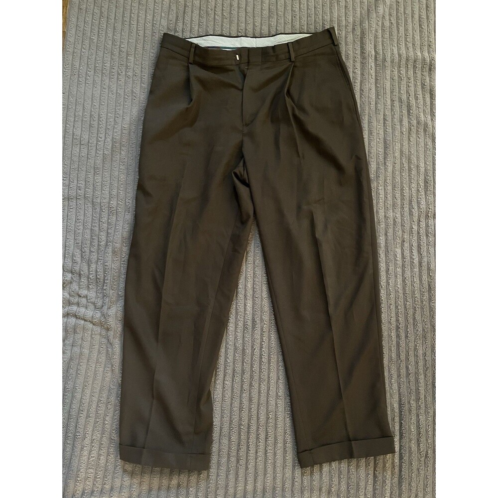 Alexander Julian Colours Men's Brown Dress Slacks 36x30